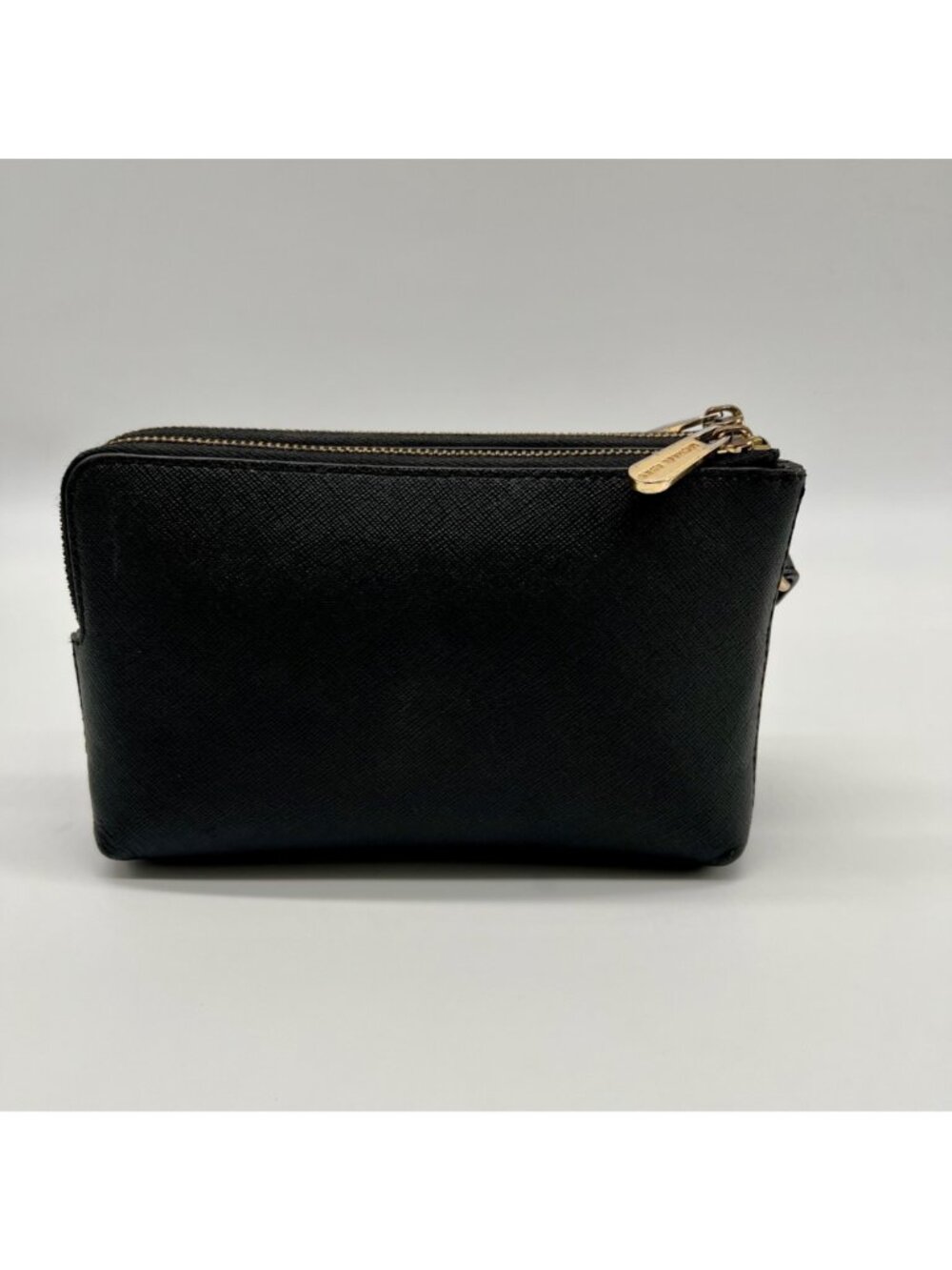 Michael Kors Black Jet Set Travel Double Zip Leather Wristlet - Picture 2 of 10